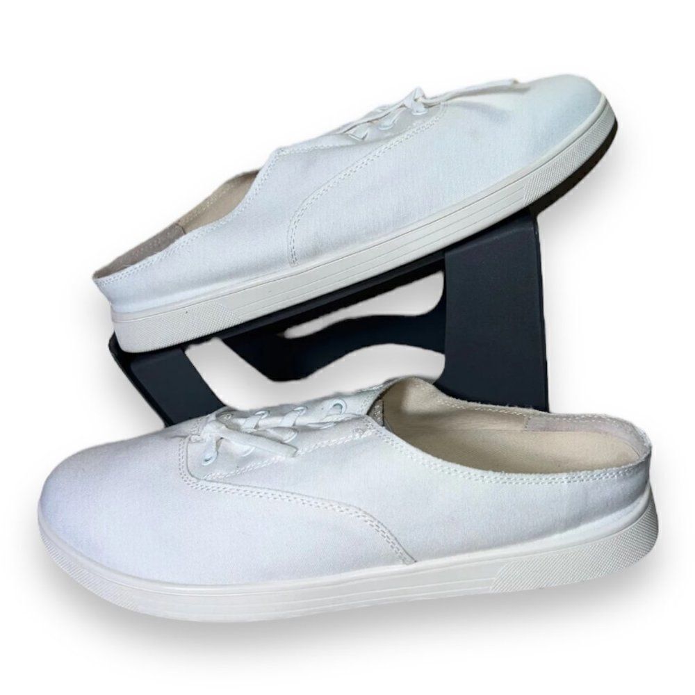 Spenco Santa Rosa White Canvas Mule Sneakers Women's 12